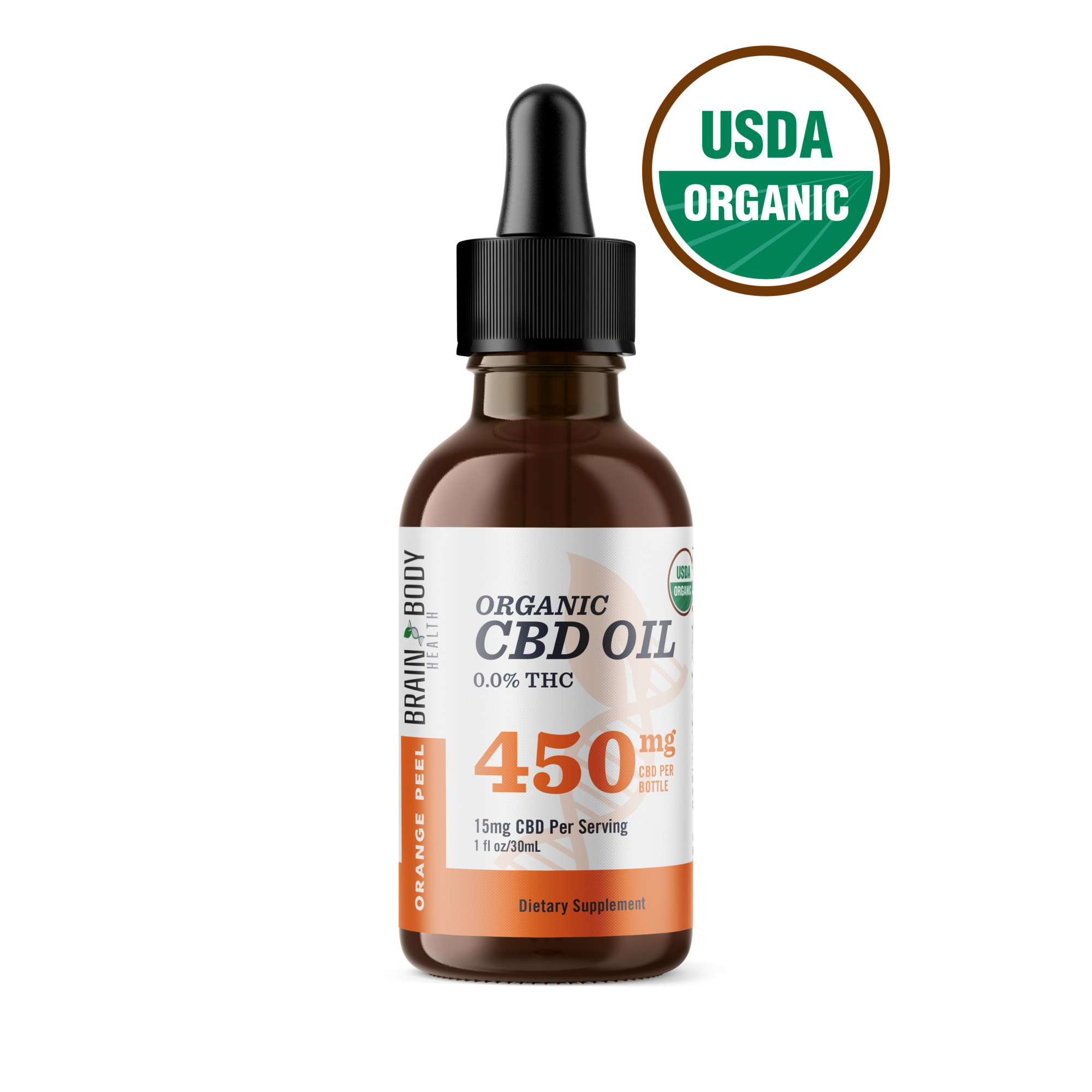 Orange Peel Organic CBD Tincture 0.0% THC